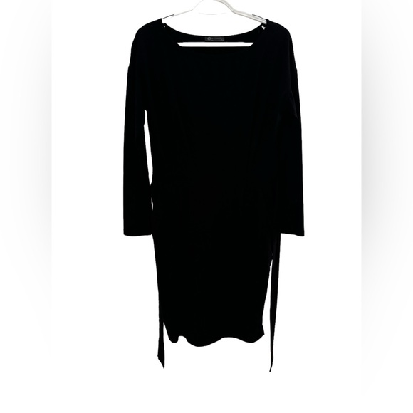 Women’s PrettyGarden Maternity Black Long Sleeve Round Neck Mini Dress. Size L. - Picture 6 of 16